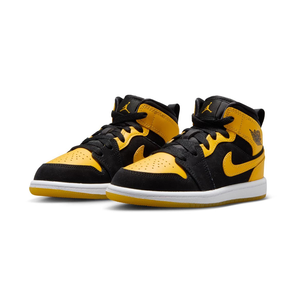 Jordan 1 Mid SE &#39;Yellow Black&#39; Little Kids&#39; Shoes