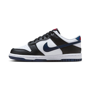 Nike Dunk Low 'Black White Midnight Navy' Big Kids' Shoes