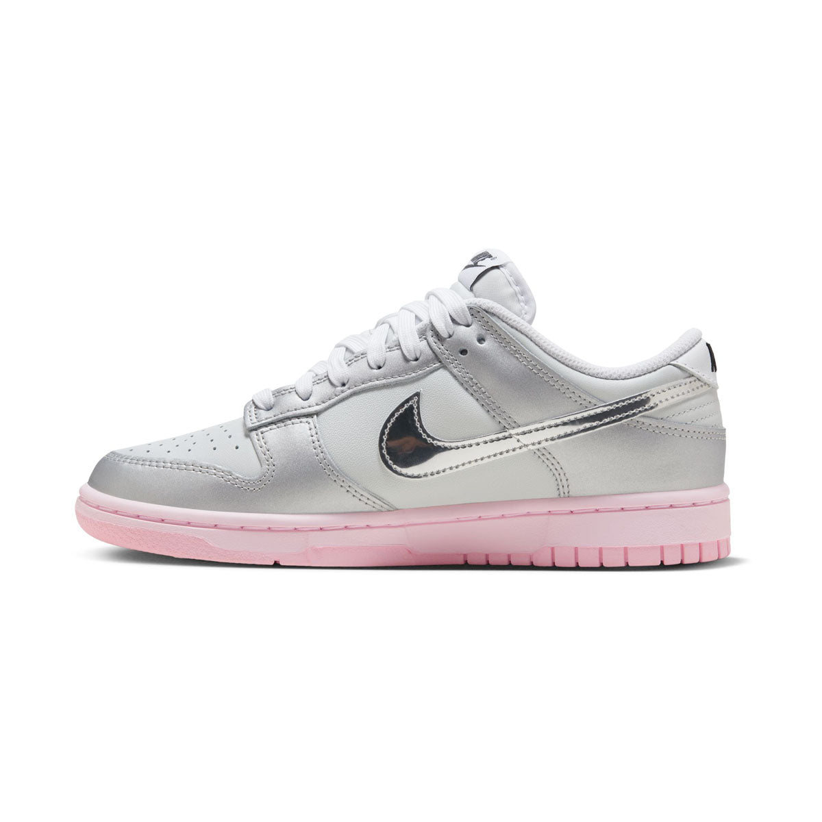 Nike Dunk Low LX 'Metallic Silver Pink Foam' Women's Shoes - Women’s Basketball: White Basketball Shoes