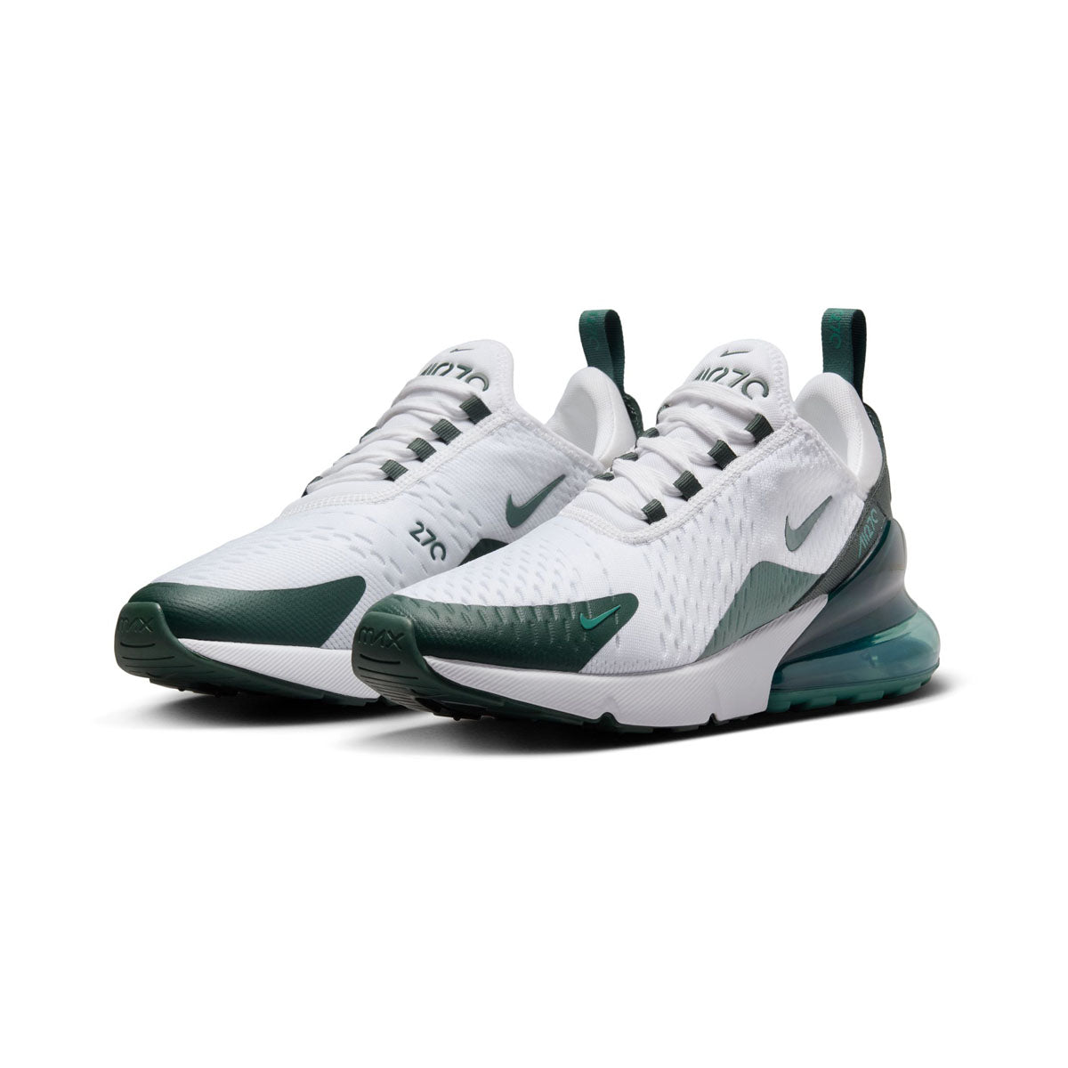 Women s Nike Air Max 270 Shoes 10 White Vintage GREEN BICOASTAL