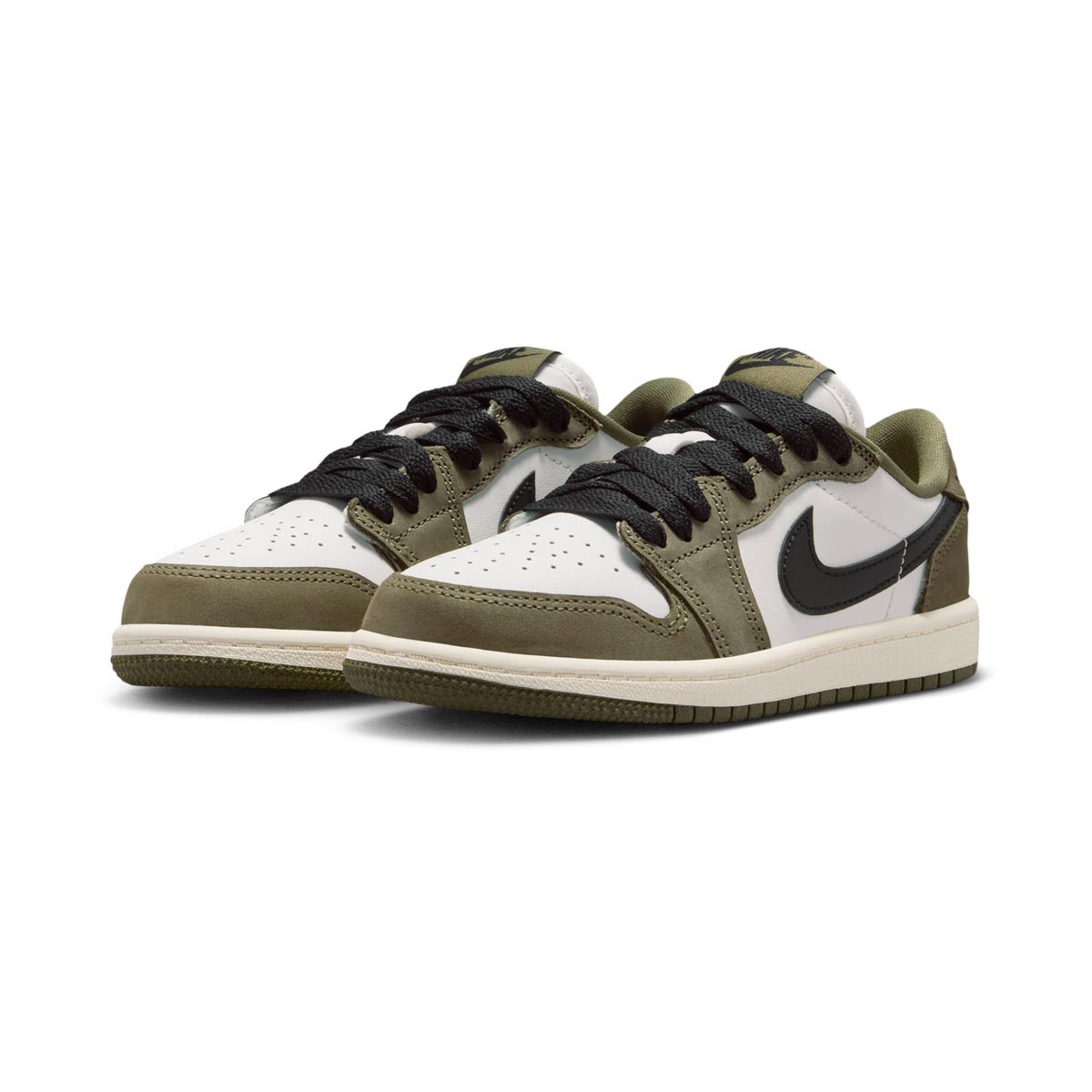 Air Jordan 1 Retro Low 'Medium Olive and Summit White' Little Kids' Shoes - Kids Casual: Kids Shoes