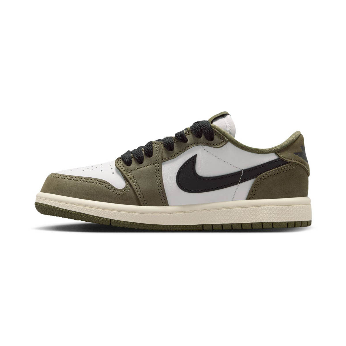 Air Jordan 1 Retro Low 'Medium Olive and Summit White' Little Kids' Shoes - Kids Casual: Kids Shoes