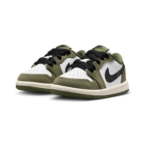 Air Jordan 1 Retro Low 'Medium Olive and Summit White' Baby/Toddler Shoes