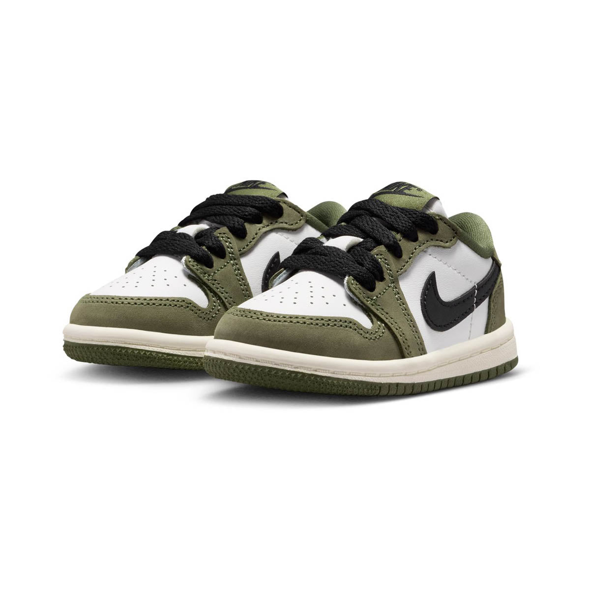 Air Jordan 1 Retro Low 'Medium Olive and Summit White' Baby/Toddler Shoes - Jordan Shoes for Mens, Women and kids