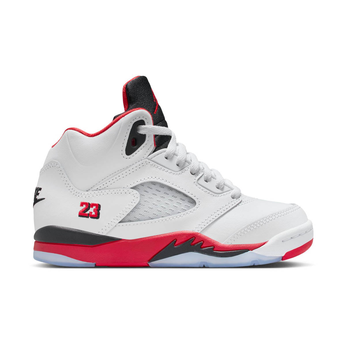 Jordan 5 Retro &#39;Fire Red Black Tongue&#39; Little Kids&#39; Shoes