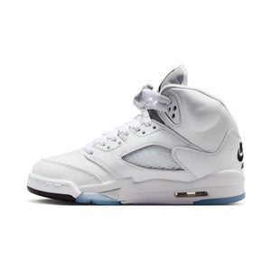 Air Jordan 5 Retro OG 'White Metallic' Big Kids' Shoes