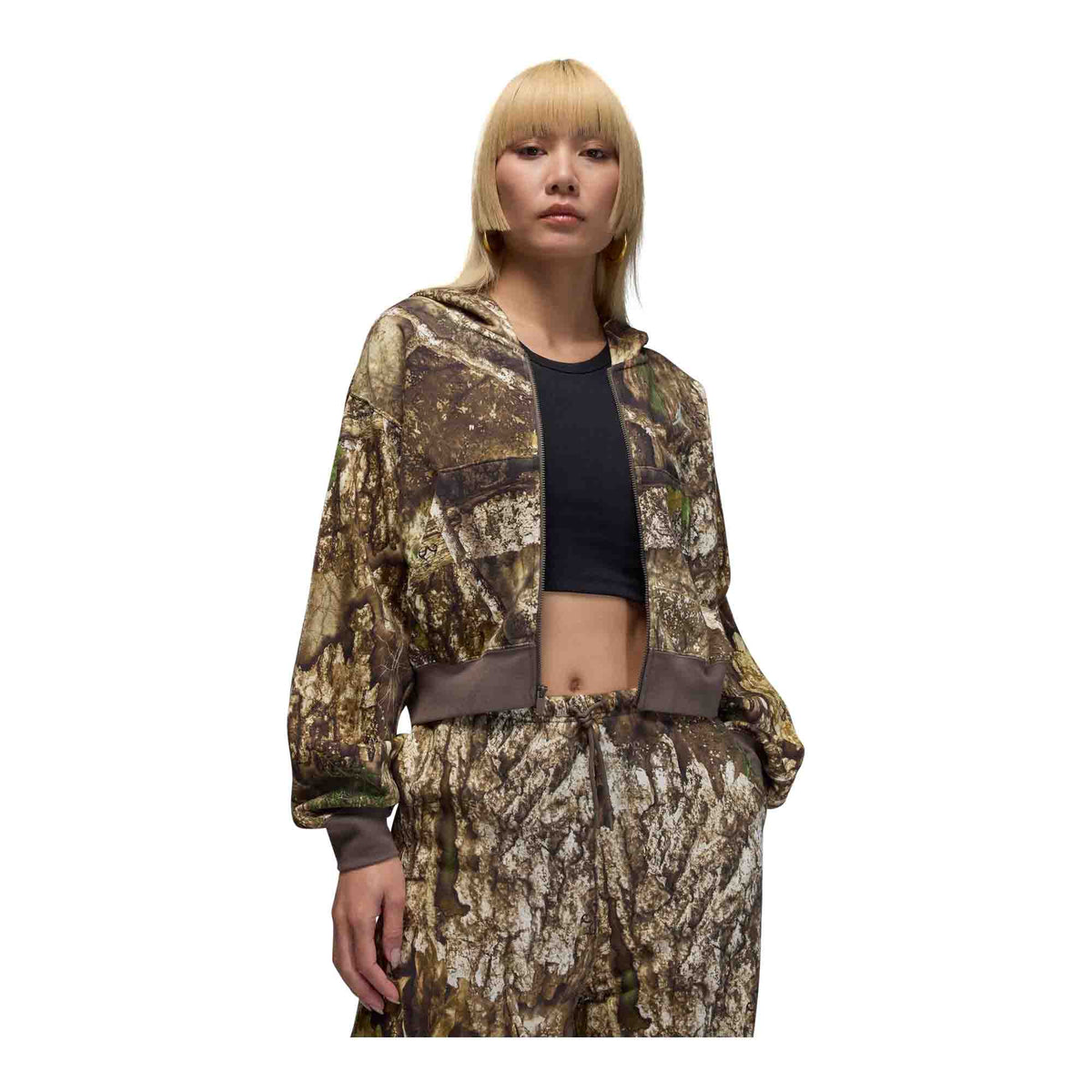 Jordan Brooklyn Fleece Women's Realtree Mod Crop Full-Zip Hoodie - WOMENS JORDAN
