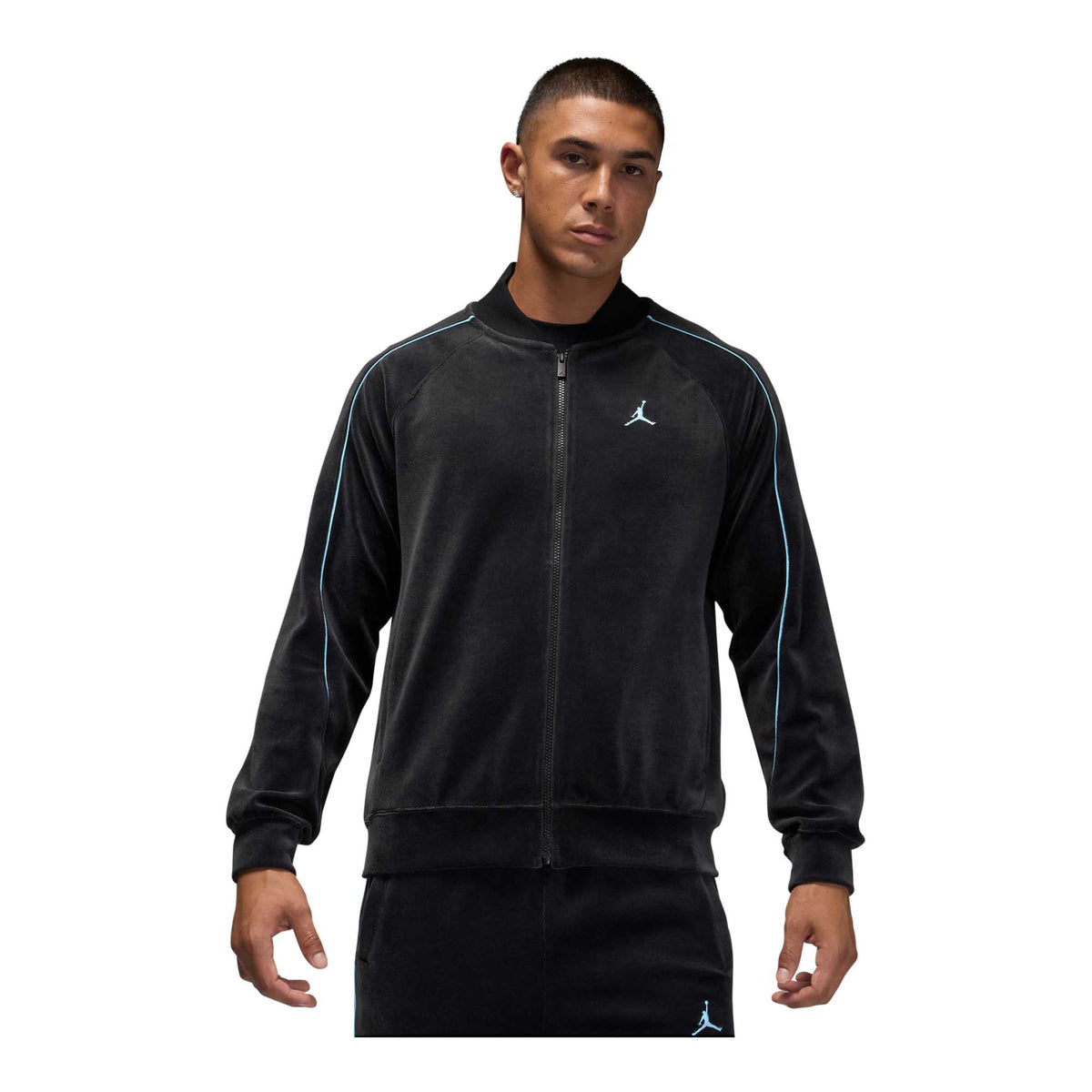 Jordan Brooklyn Men's Velour Track Jacket - Clothing