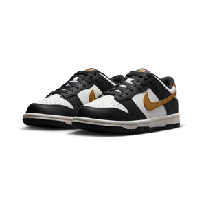 Nike Dunk Low 'Summit White Metallic Gold' Big Kids' Shoes