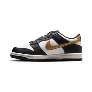 Nike Dunk Low 'Summit White Metallic Gold' Big Kids' Shoes