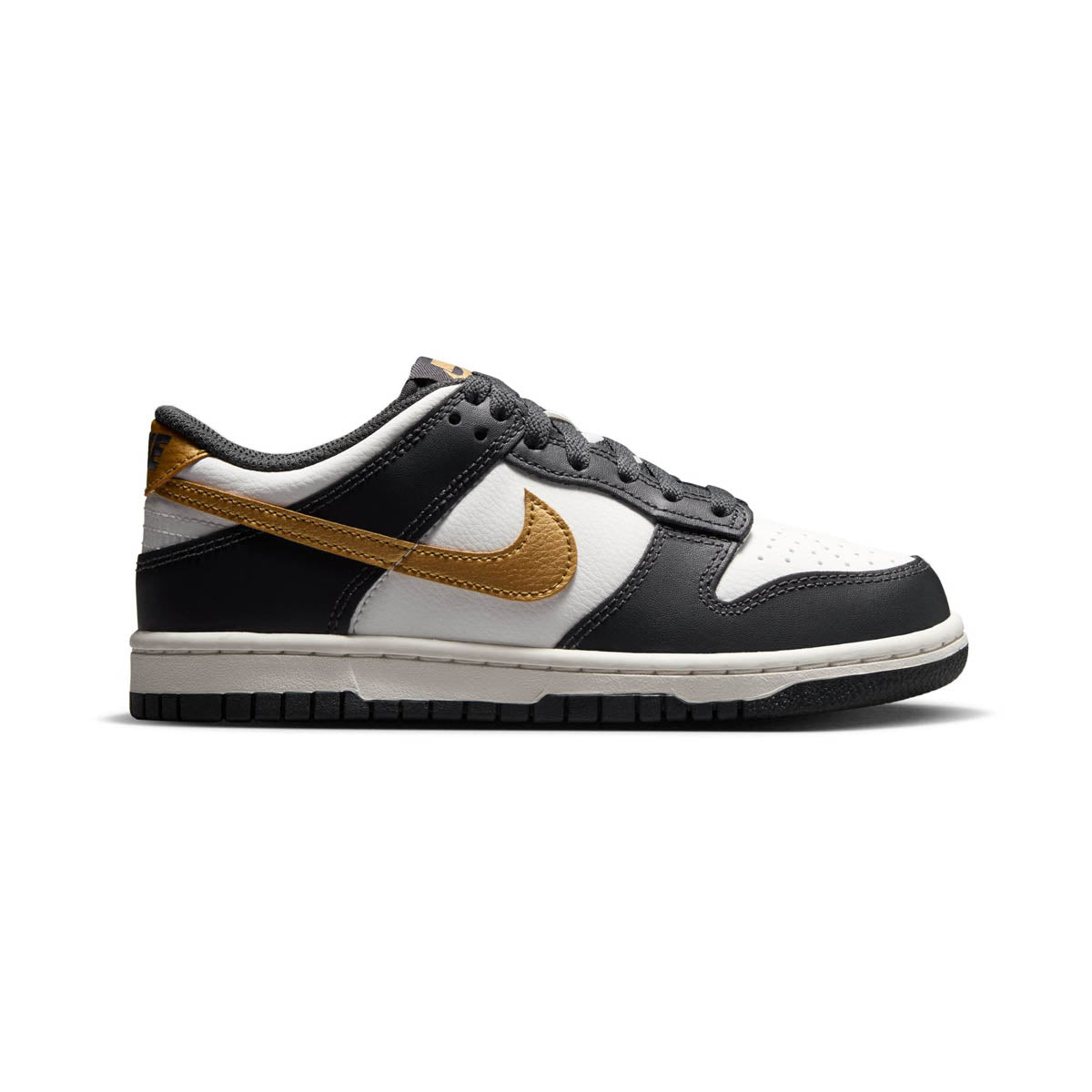 Nike Dunk Low 'Summit White Metallic Gold' Big Kids' Shoes - NIKE