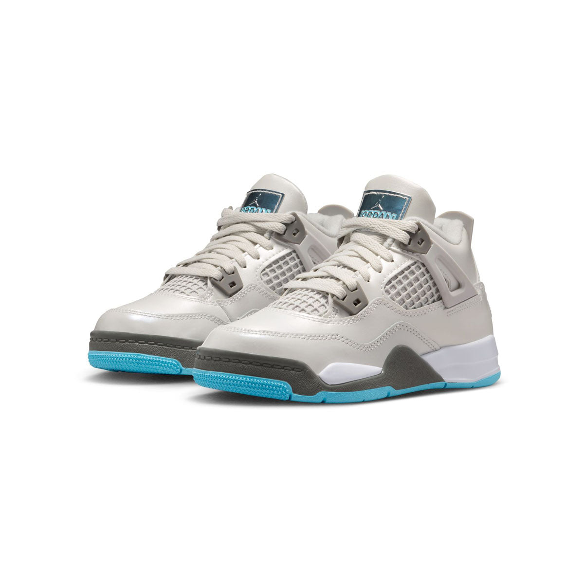 Jordan 4 Retro 'Photon Dust Blue Chill' Little Kids' Shoes - 