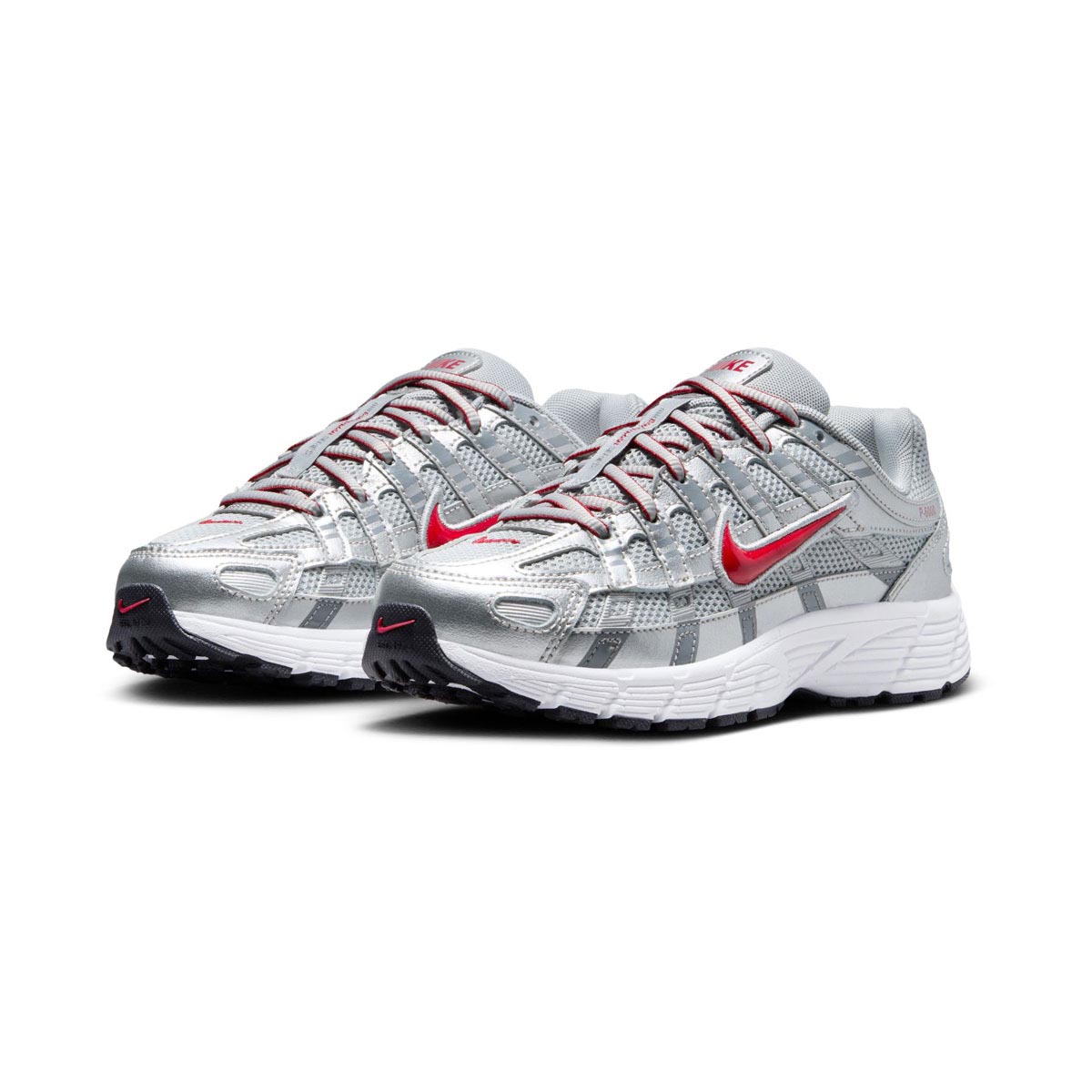 Nike P-6000 &#39;Metallic Silver Cool Red&#39; Big Kids&#39; Shoes