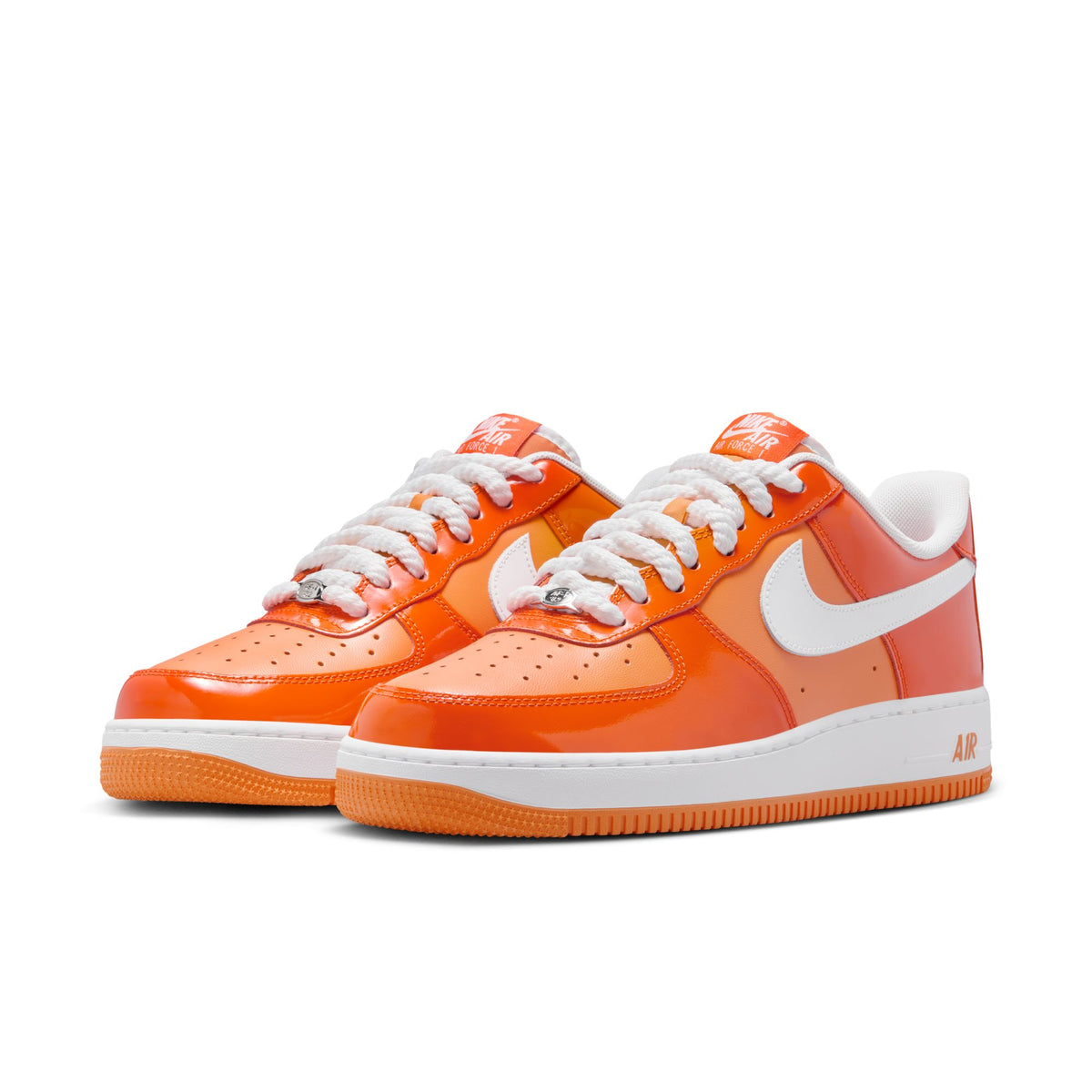 Nike Air Force 1 '07 LV8 'Orange White Patent' Men's Shoes - MENS SHOES
