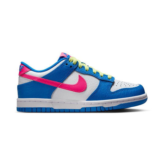 Nike Dunk Low 'Blue White Light Lemon Twist Hyper Pink' Big Kids' Shoes