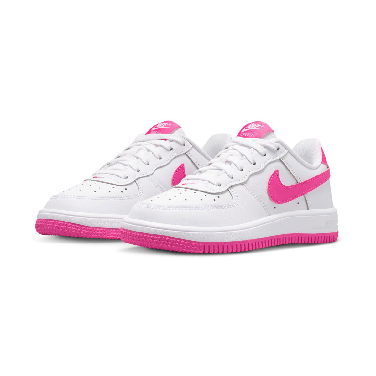 Nike Force 1 Low &#39;White Laser Fuchsia&#39; Little Kids&#39; Shoes