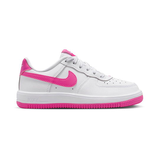 Nike Force 1 Low 'White Laser Fuchsia' Little Kids' Shoes