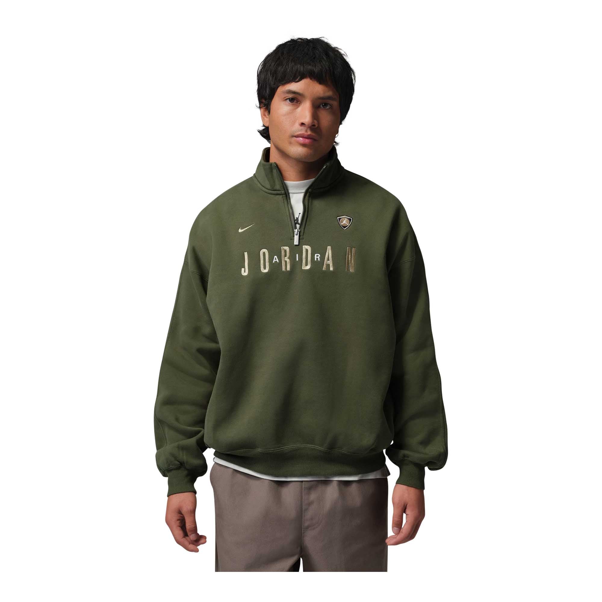 Shop Jordan Flight Men's Graphic Fleece 1/4-Zip