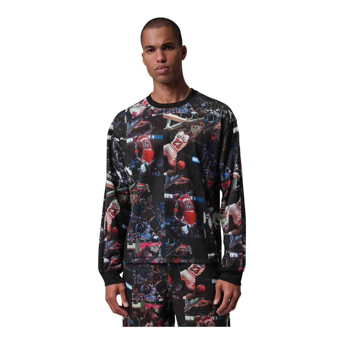 Jordan Flight Men's Printed Long-Sleeve Jersey - Men's Streetwear Outfits and hoodies
