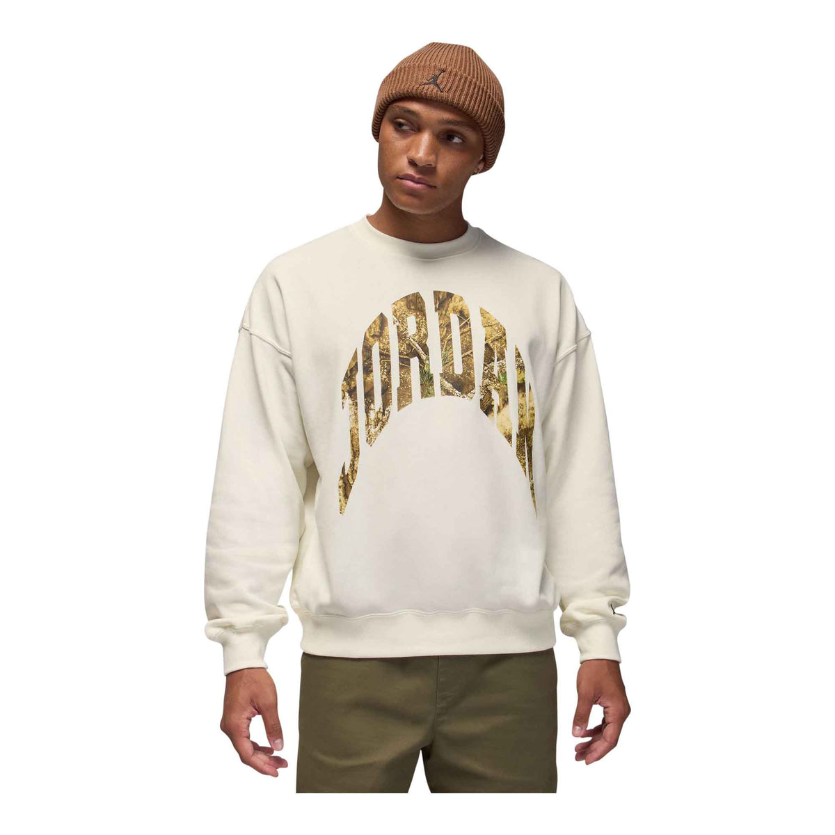 Jordan Brooklyn Men's French Terry Realtree Crew-Neck Sweatshirt - Nike Tech fleece Pants - Jordan Sweatpants