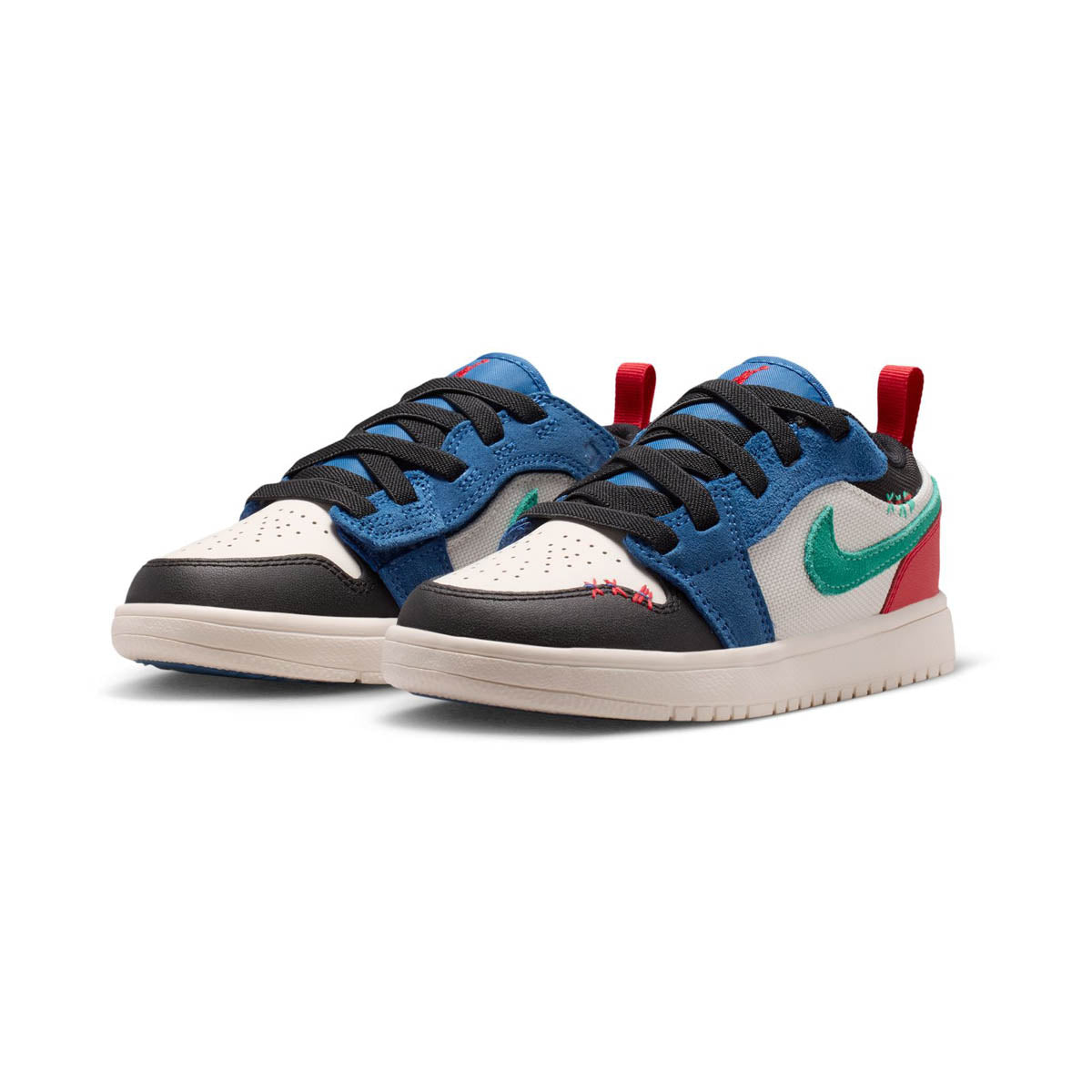 Jordan 1 Low Alt SE 'True Blue Red Kinetic Green' Little Kids' Shoes - 
