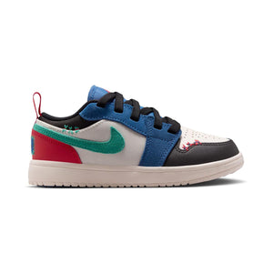 Jordan 1 Low Alt SE 'True Blue Red Kinetic Green' Little Kids' Shoes