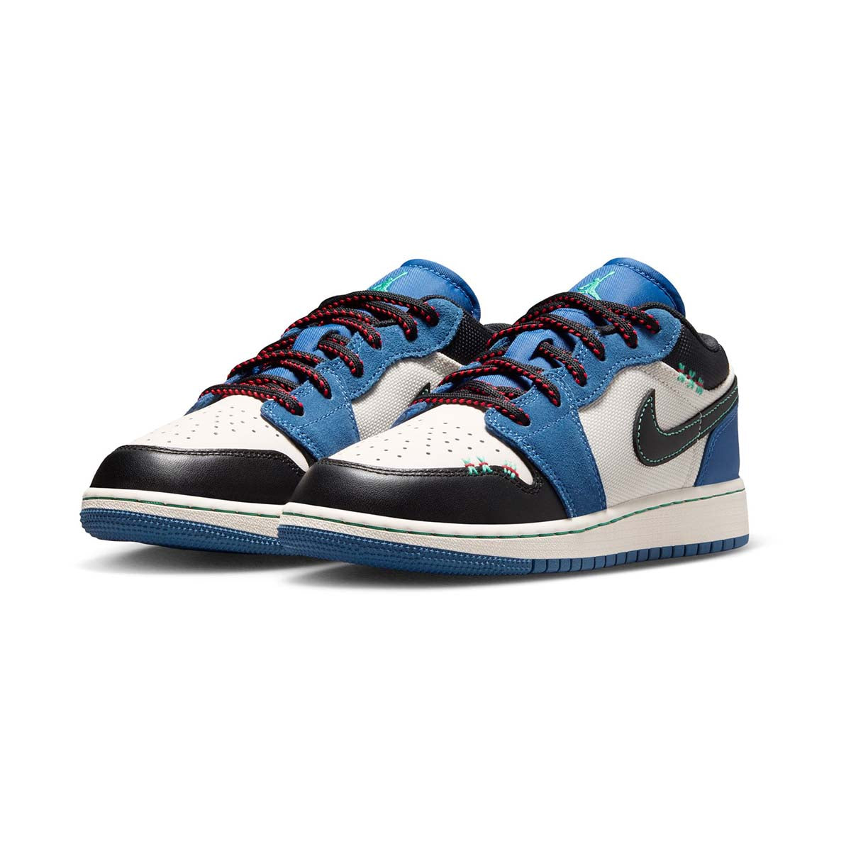 Air Jordan 1 Low SE 'True Blue Black' Big Kids' Shoes - 
