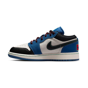 Air Jordan 1 Low SE 'True Blue Black' Big Kids' Shoes