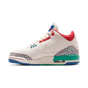 Air Jordan 3 Retro 'Chalk and True Blue' Big Kids' Shoes