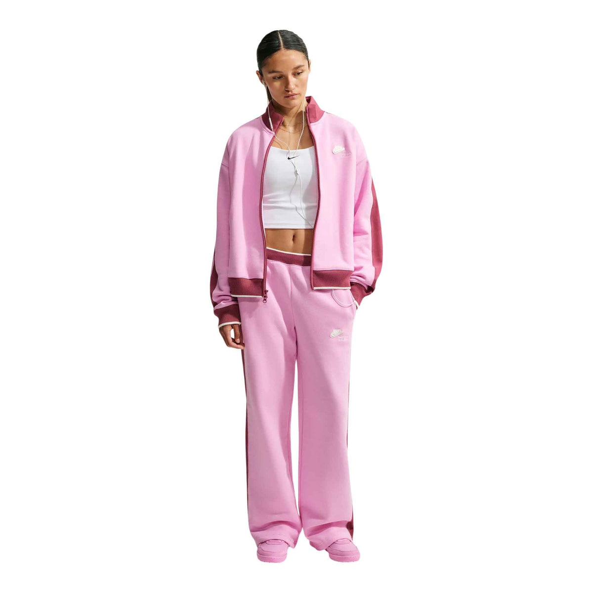 Nike Studio Fleece Medium Weight Nike Run Club Women's Mid-Rise Track Pants - 