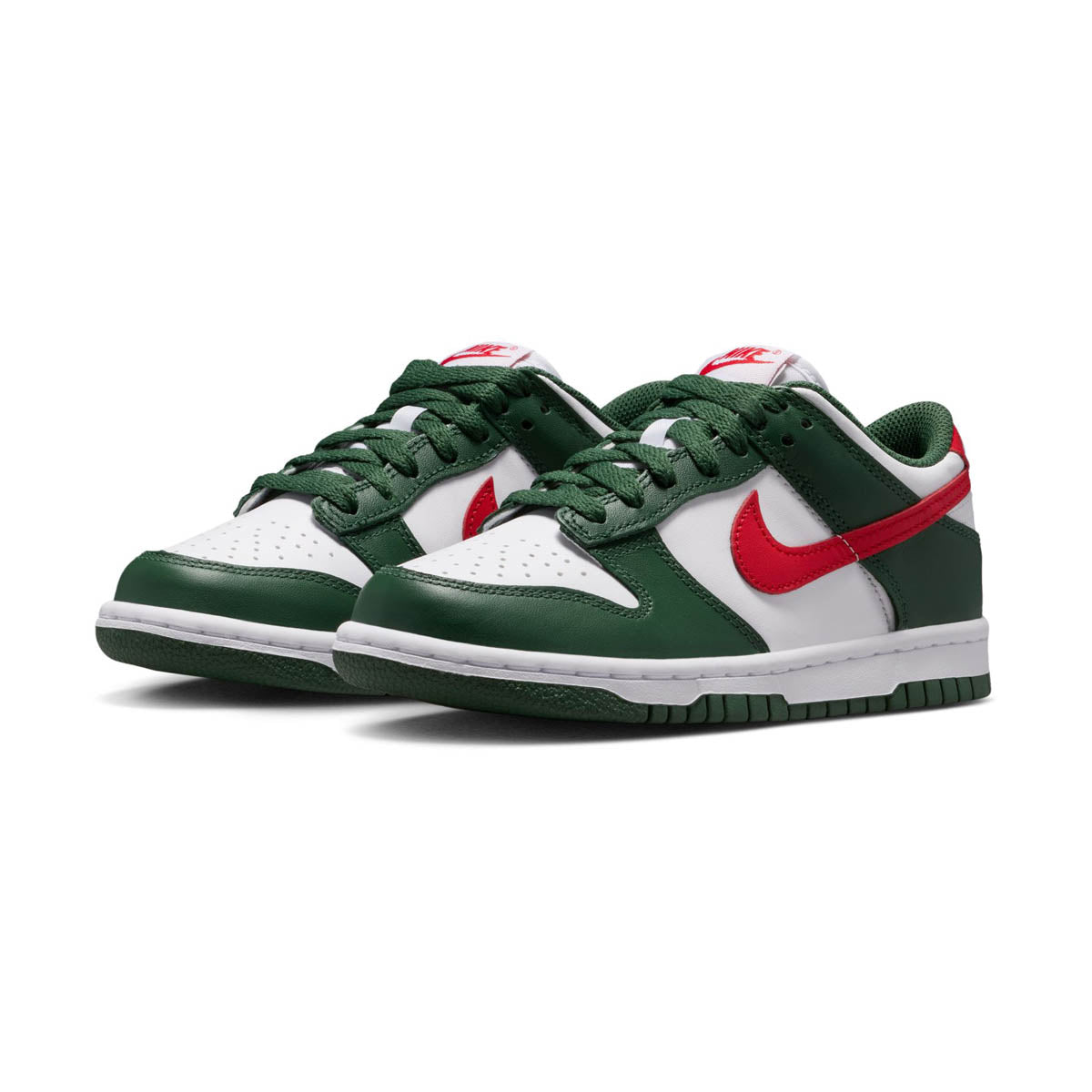 Nike Dunk Low 'Fir White University Red' Big Kids' (Boys') Shoes - KIDS