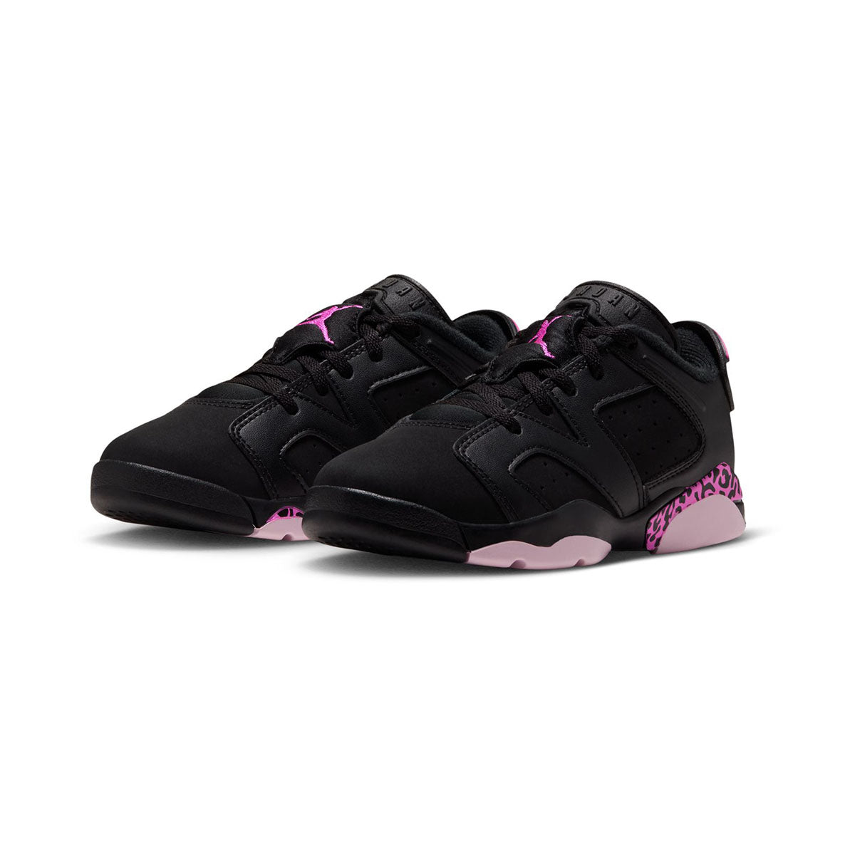 Jordan 6 Retro Low 'Black Fierce Pink' Little Kids' Shoes - 