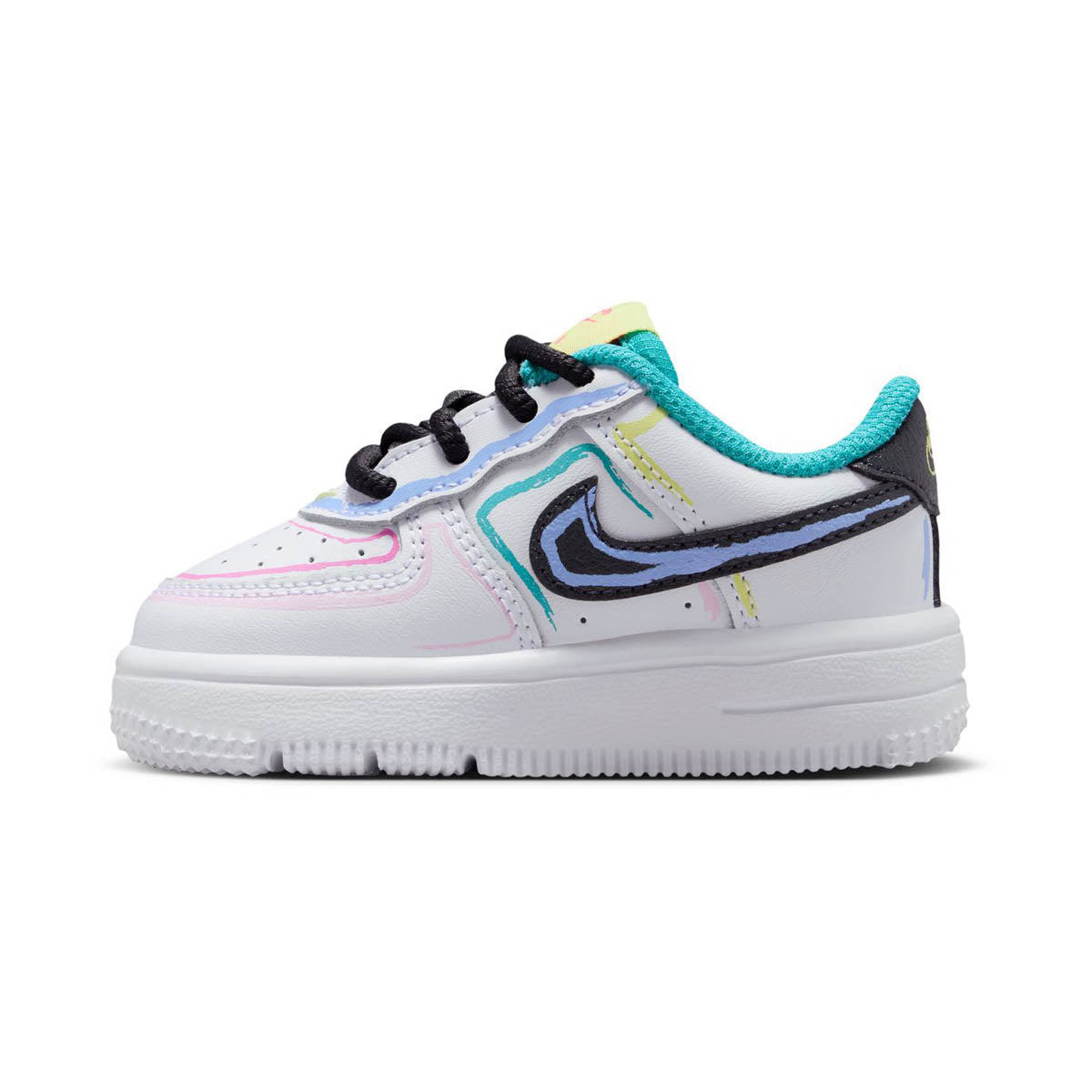 Nike Force 1 'White Hyper Pink Dusty Cactus' Baby/Toddler Shoes - 