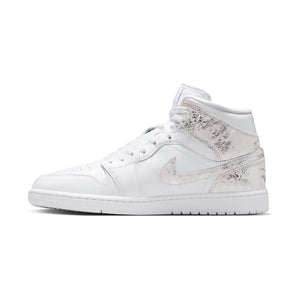 Air Jordan 1 Mid SE 'Distressed White Field Silver' Men's Shoes