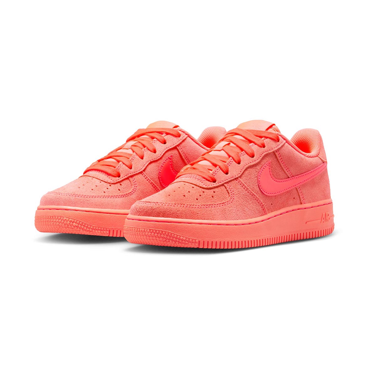 Nike Air Force 1 Suede 'Hot Lava' Big Kids' Shoes - 