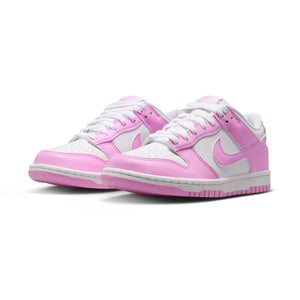 Nike Dunk Low 'White Pink Rise' Big Kids' Shoes