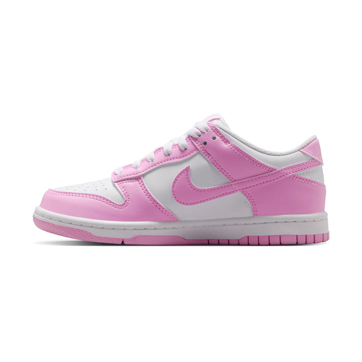 Nike Dunk Low 'White Pink Rise' Big Kids' Shoes - 