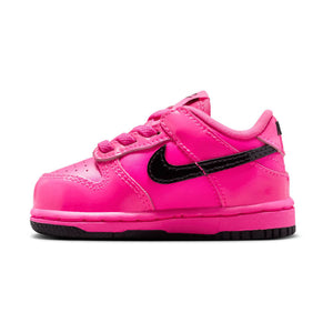 Nike Dunk Low SE 'Pink Blast Black Patent' Baby/Toddler Shoes