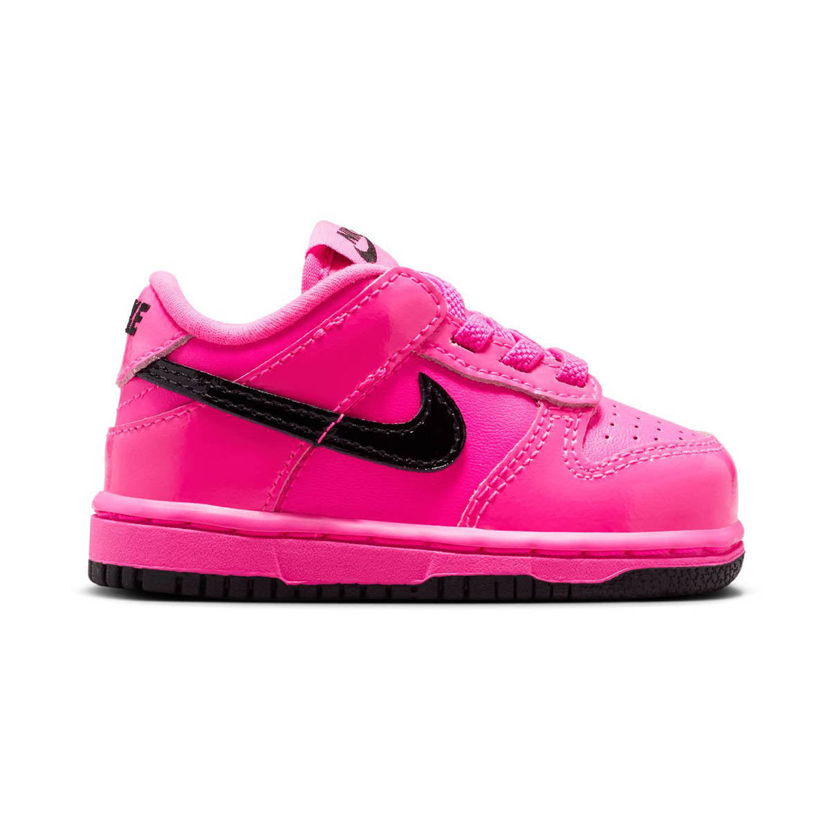 Nike Dunk Low SE 'Pink Blast Black Patent' Baby/Toddler Shoes - 