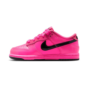 Nike Dunk Low SE 'Pink Blast Black Patent' Little Kids' Shoes