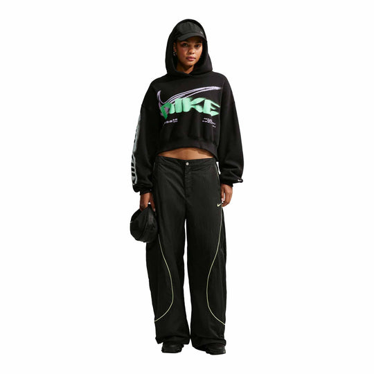 Nike Studio Fleece Women's Cropped Oversized Pullover Hoodie