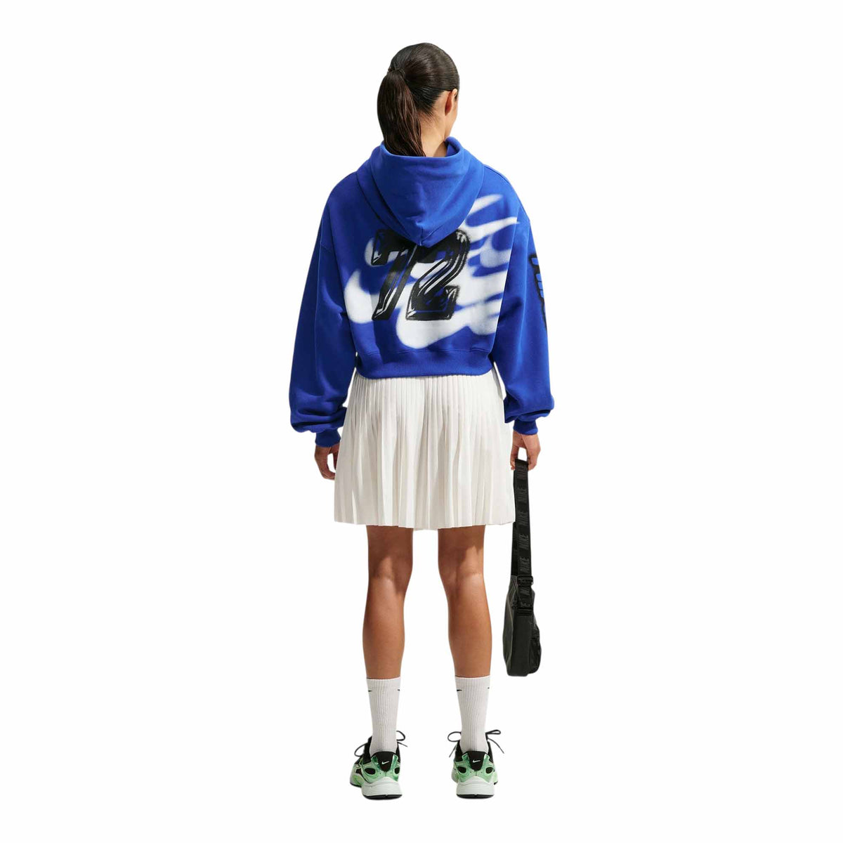 Nike Studio Fleece Medium Weight Women's Cropped Oversized Pullover Hoodie - 