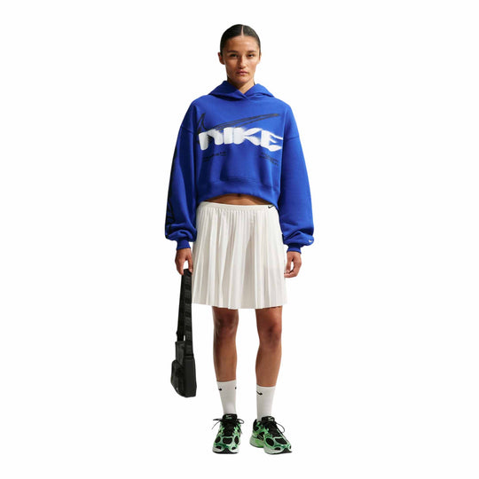 Nike Studio Fleece Medium Weight Women's Cropped Oversized Pullover Hoodie
