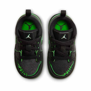 Jordan 1 Low SE 'Black Scream Green Dark Smoke Grey Black' Baby/Toddler Shoes