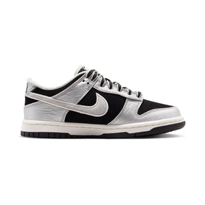 Nike Dunk Low LV8 'Metallic Silver Black Sail' Big Kids' Shoes