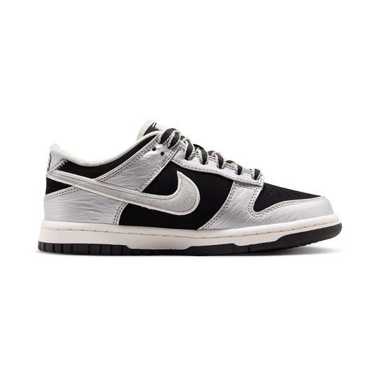 Nike Dunk Low LV8 'Metallic Silver Black Sail' Big Kids' Shoes
