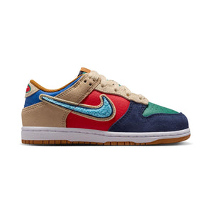 Nike Dunk Low 'Speed Red Green Noise' Little Kids' Shoes