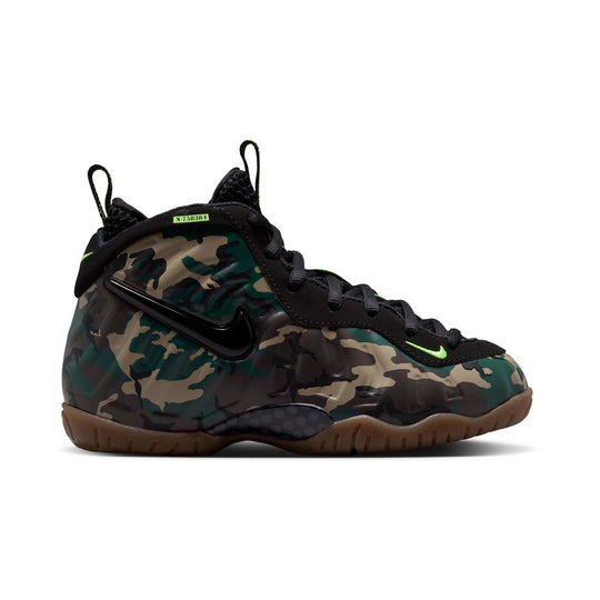 Nike Little Posite Pro Premium 'Black Voltage Green Gum' Little Kids' Shoes