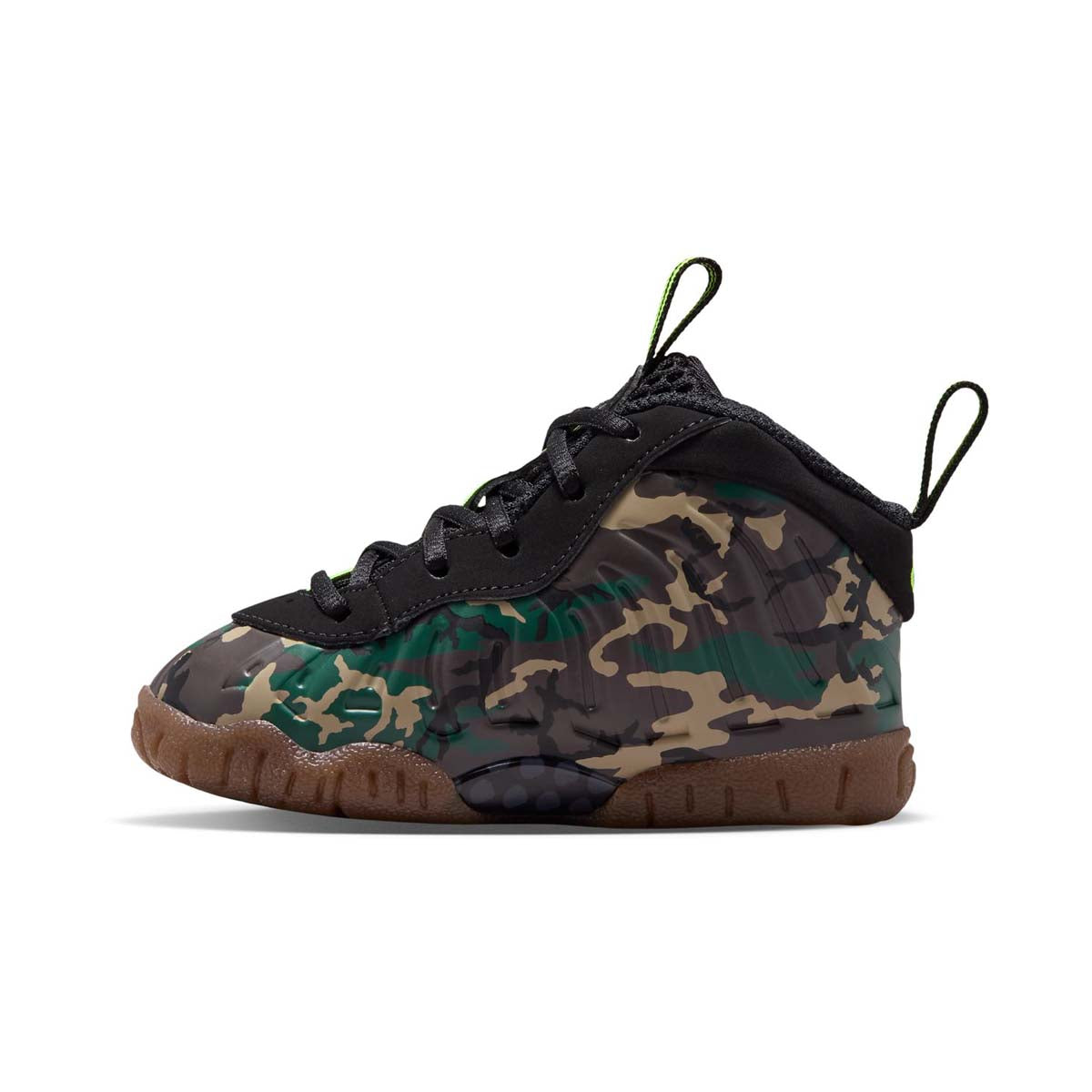Nike Little Posite Pro Premium 'Black Voltage Green Gum' Baby/Toddler Shoes - 
