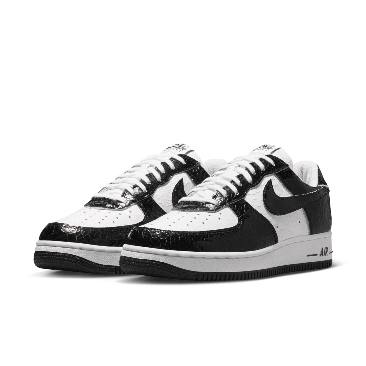 Nike Air Force 1 'Cracked Leather Black White' Men's Shoes - 